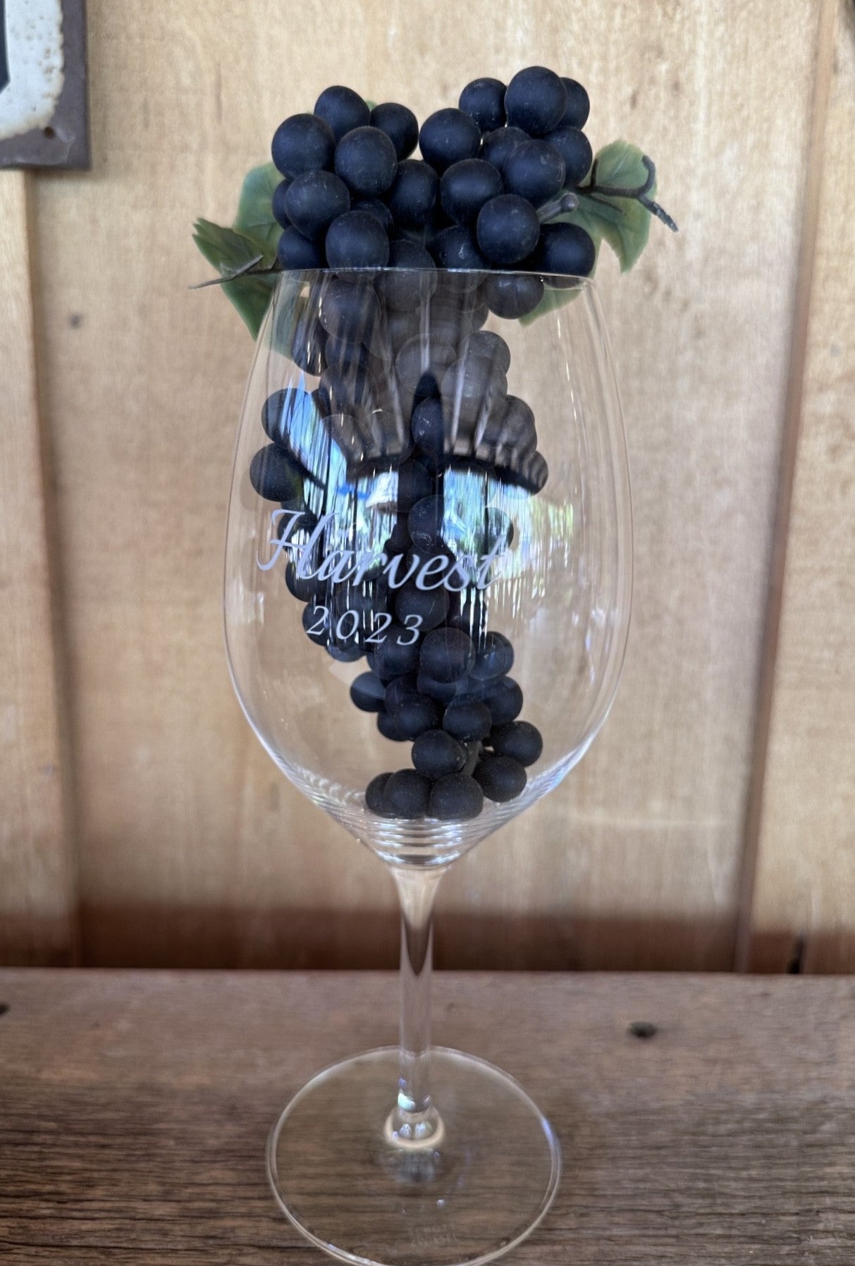 Wines of the San Juan Logo Harvest Festival Crystal Wine Glass 2023