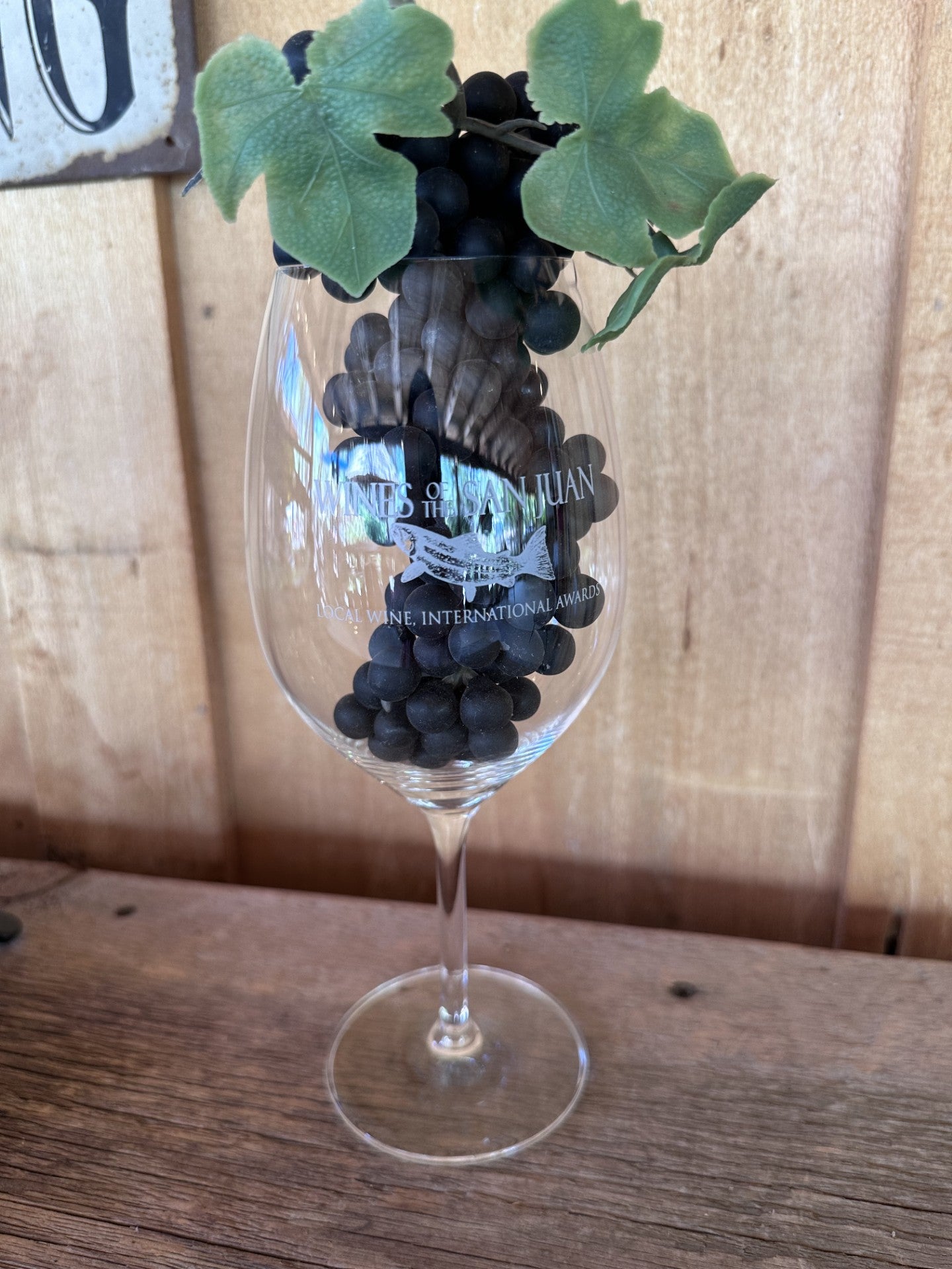 Wines of the San Juan Logo Harvest Festival Crystal Wine Glass 2023