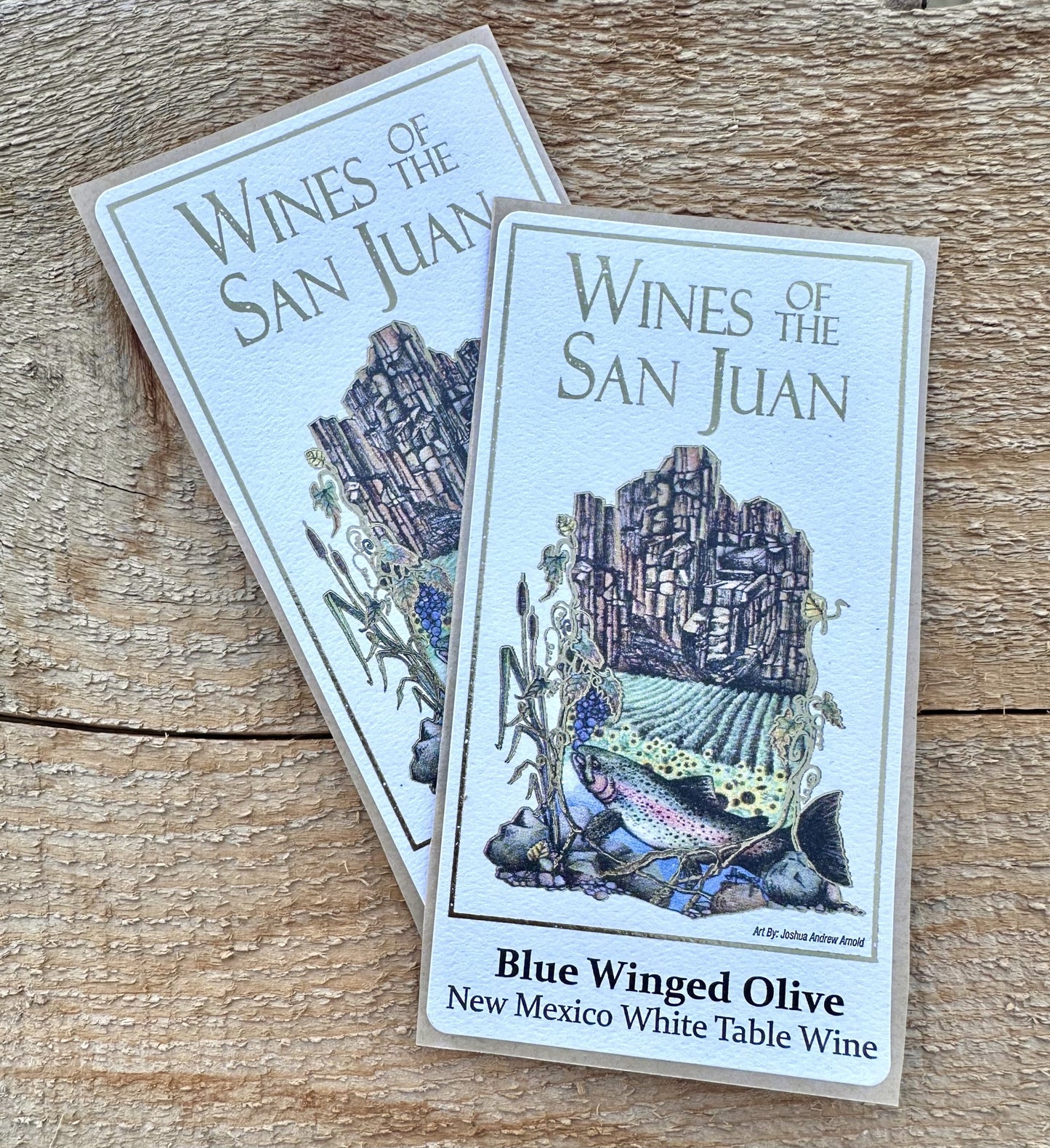 Blue Winged Olive Wine Label Sticker