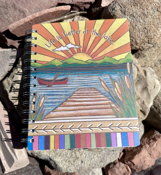 Life is Better at the Lake Spiral Notebook