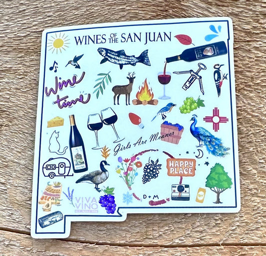 Wines of the San Juan New Mexico Sticker