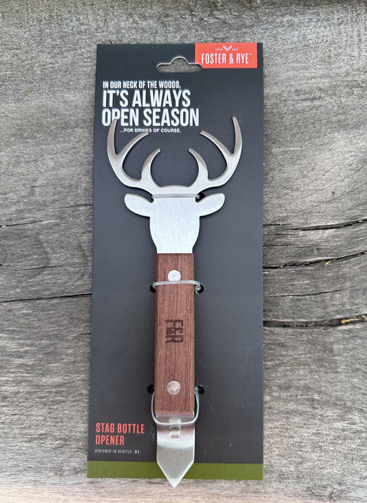 Carbon Steel Stag Buck Deer Bottle Opener