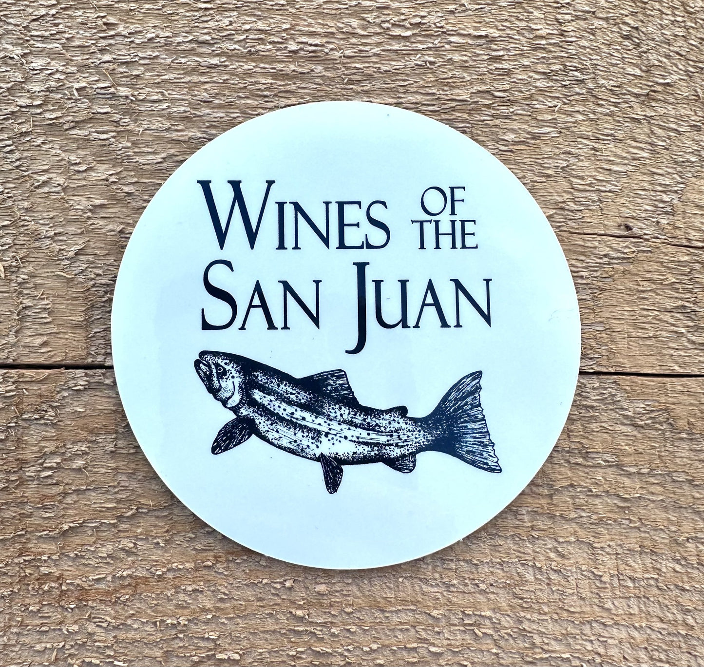 Wines of the San Juan Round Logo Sticker